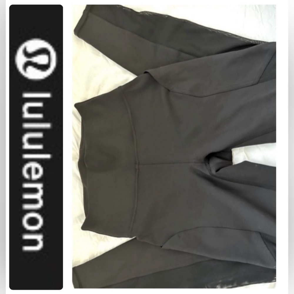 LULULEMON/ Black Mesh Leggings/6